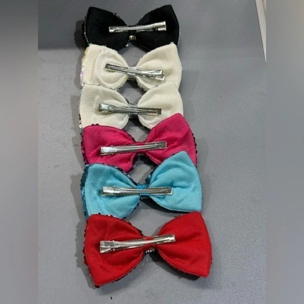 NEW Hair Accessories Bow‎ Clips set of 6